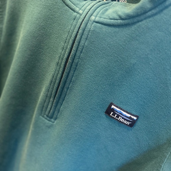 L.L. Bean Teal Traditional Fit Pullover - Picture 2 of 3